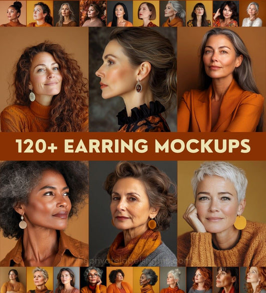 Earring Mockups • Timeless Amber