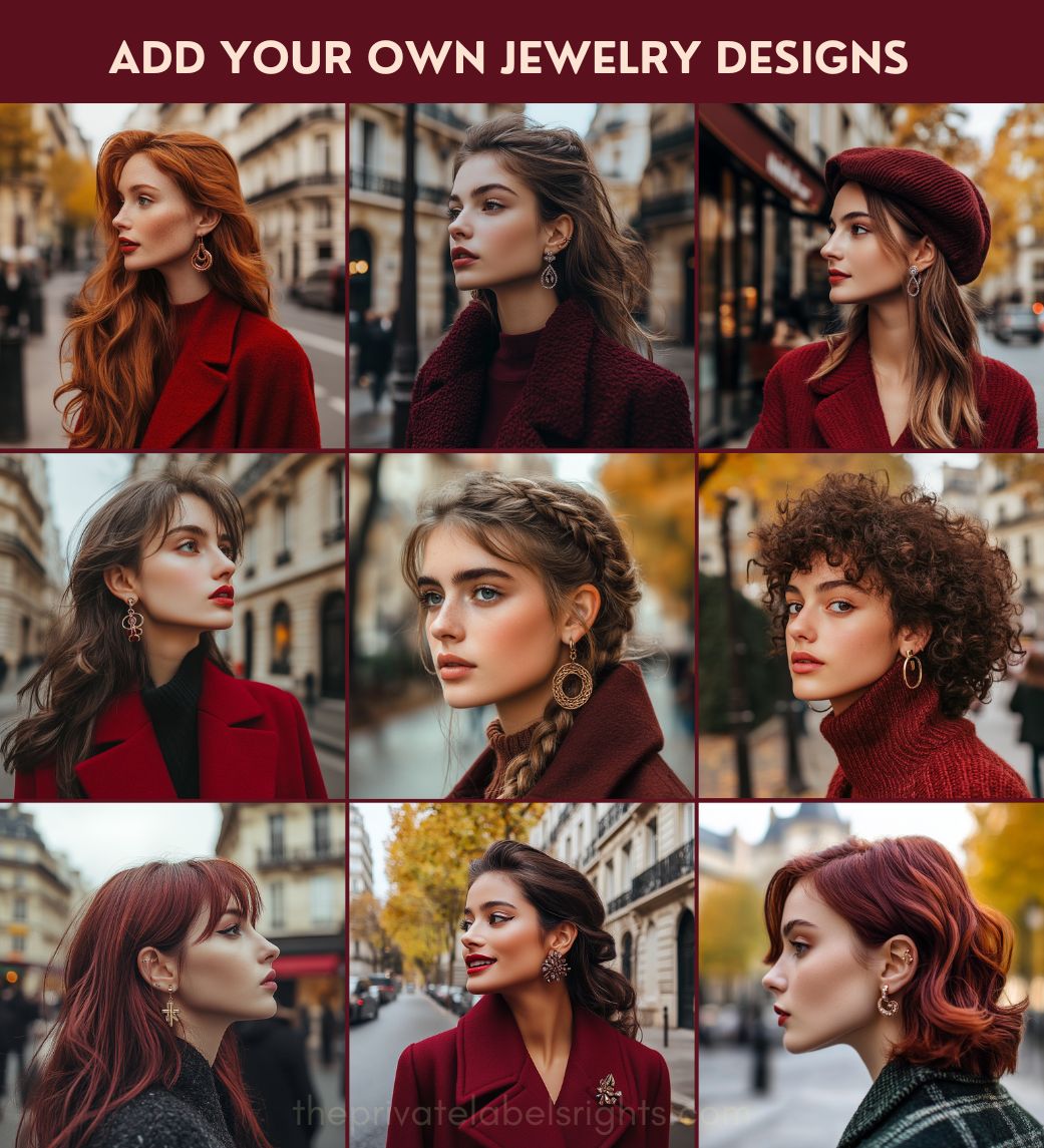 Earring Mockups • Burgundy Belle