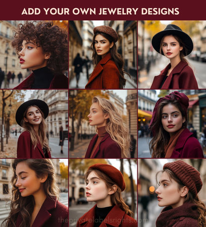 Earring Mockups • Burgundy Belle