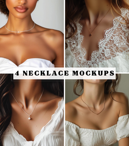 Necklace Mockups • Faceless Lace